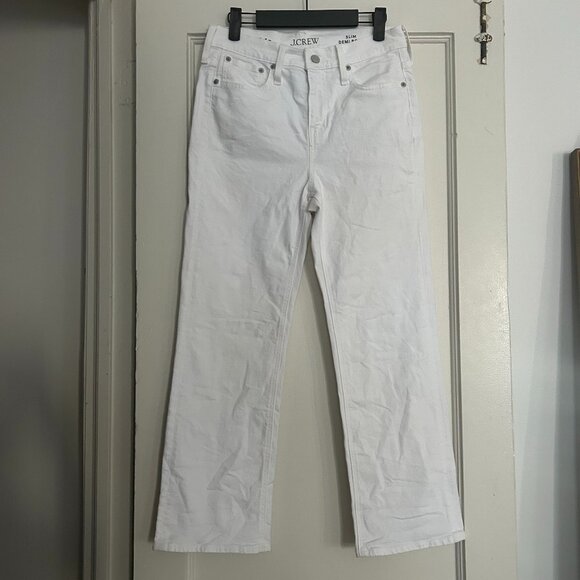 J.Crew White Slim Bootcut Jeans - Size 26 Petite - Picture 2 of 6